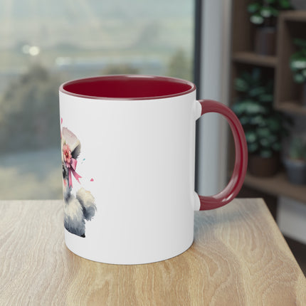 Harmony Two-Tone Coffee Mug: Sip in Style, Revel in Comfort - Sheep