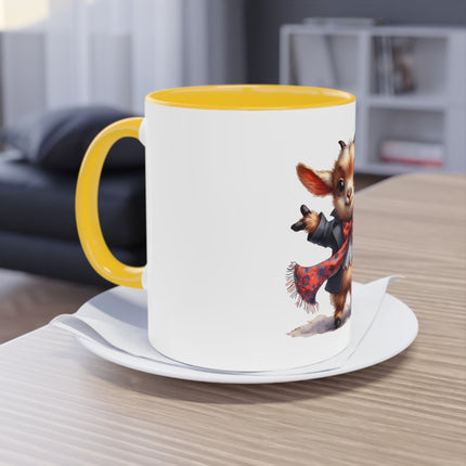 Harmony Two-Tone Coffee Mug: Sip in Style, Revel in Comfort - Goat