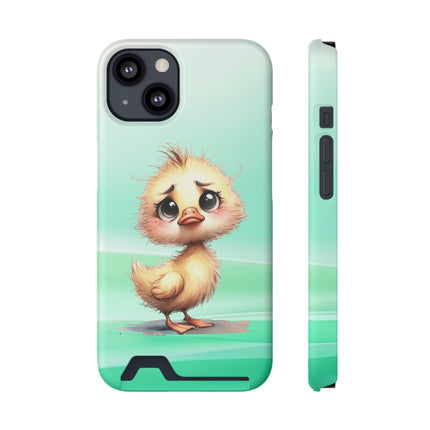 EnchantGuard Phone Case with Card Holder: Style Meets Functionality - Chicken