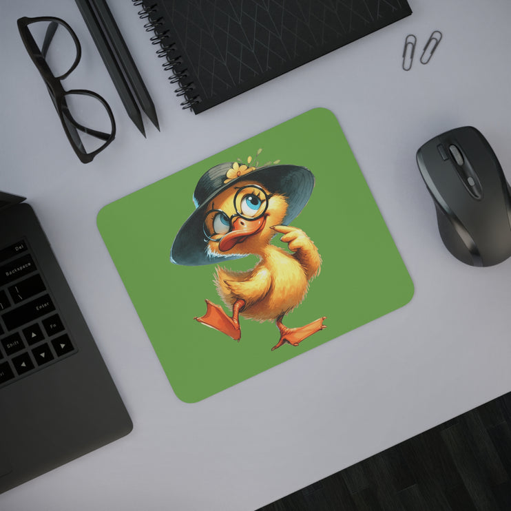 WhimsyWonder Desk Mouse Pad: Εξατομικευμένη γοητεία για το χώρο εργασίας σας - Χαριτωμένη πάπια σε ένα καπέλο