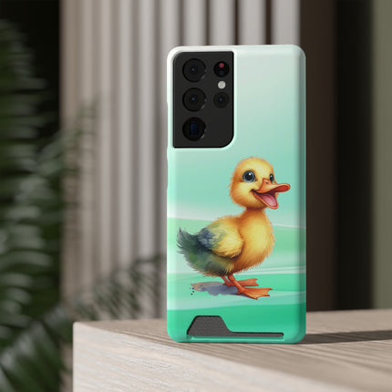 EnchantGuard Phone Case with Card Holder: Style Meets Functionality - Duck