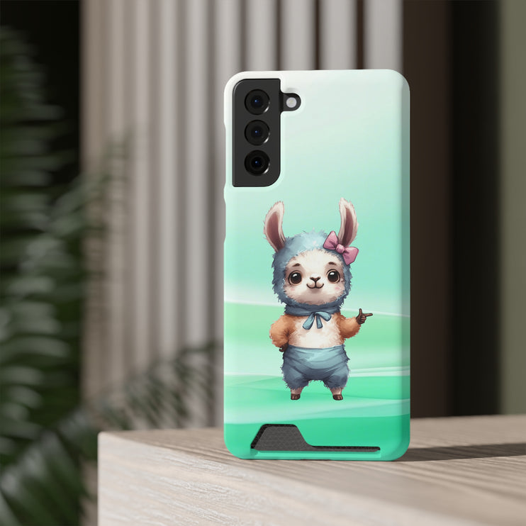 EnchantGuard Phone Case with Card Holder: Style Meets Functionality - Rabbit