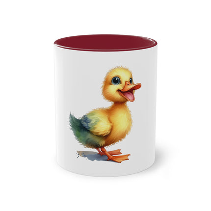 Harmony Two-Tone Coffee Mug: Sip in Style, Revel in Comfort - Duck