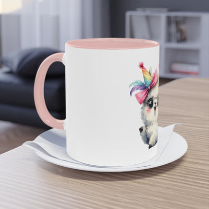 Harmony Two-Tone Coffee Mug: Sip in Style, Revel in Comfort - Sheep