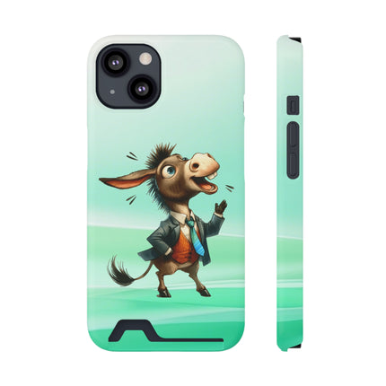 EnchantGuard Phone Case with Card Holder: Style Meets Functionality - Donkey