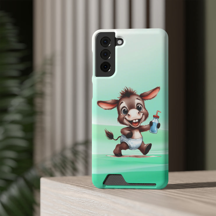 EnchantGuard Phone Case with Card Holder: Style Meets Functionality - Donkey