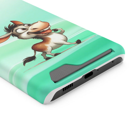 EnchantGuard Phone Case with Card Holder: Style Meets Functionality - Donkey