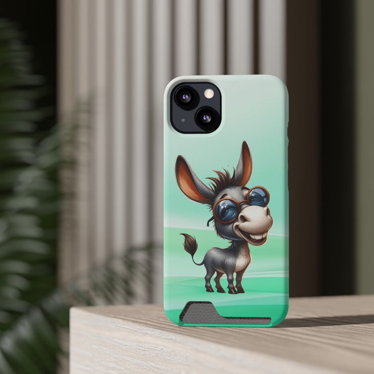 EnchantGuard Phone Case with Card Holder: Style Meets Functionality - Donkey