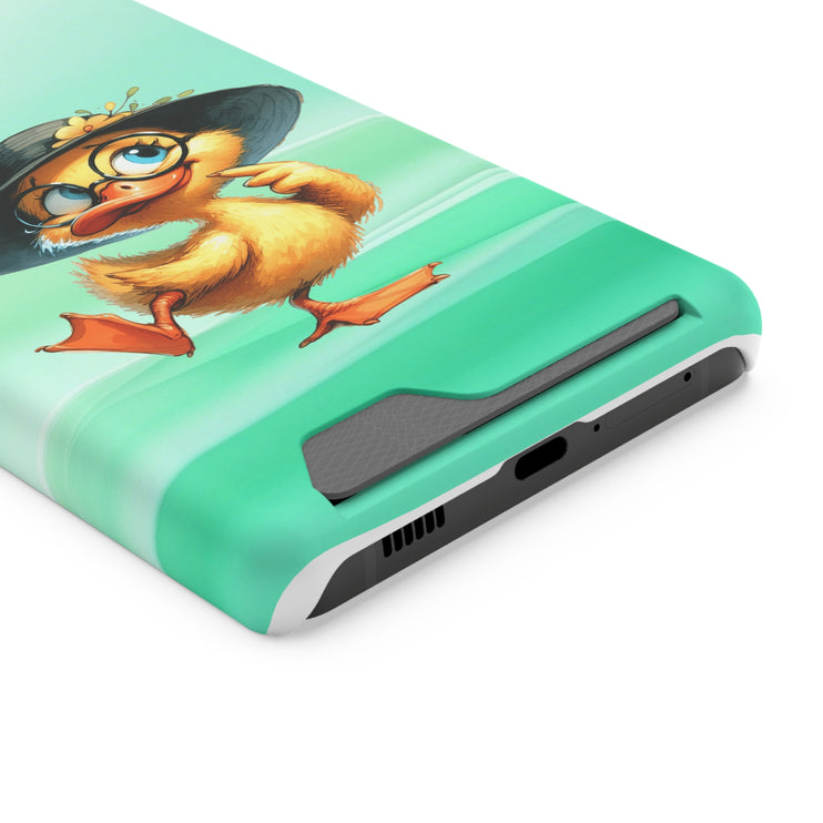 EnchantGuard Phone Case with Card Holder: Style Meets Functionality - Duck