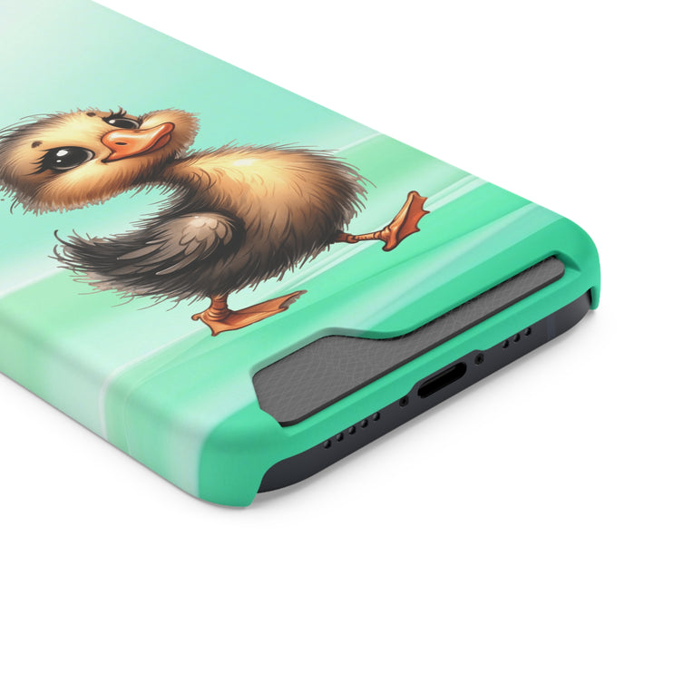 EnchantGuard Phone Case with Card Holder: Style Meets Functionality - Duck