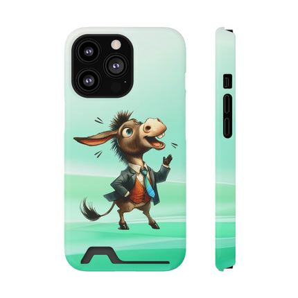 EnchantGuard Phone Case with Card Holder: Style Meets Functionality - Donkey