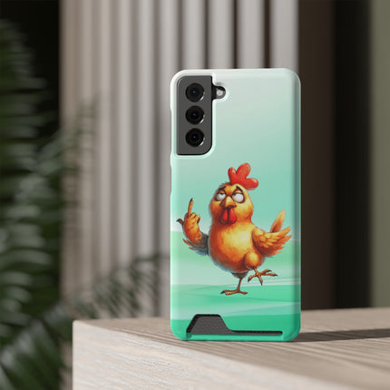 EnchantGuard Phone Case with Card Holder: Style Meets Functionality - Rooster