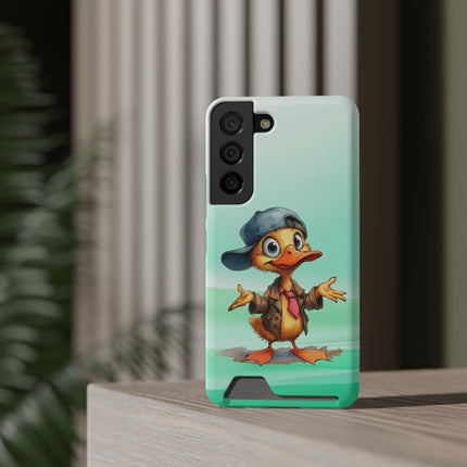 EnchantGuard Phone Case with Card Holder: Style Meets Functionality - Duck