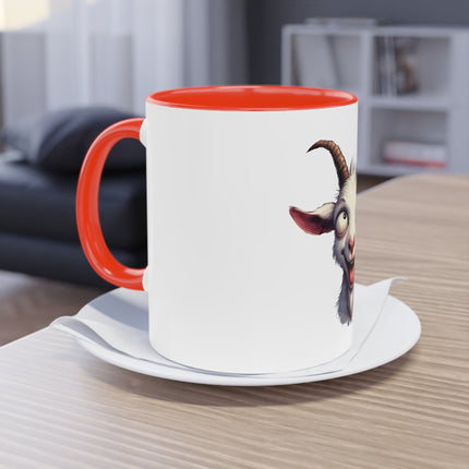 Harmony Two-Tone Coffee Mug: Sip in Style, Revel in Comfort - Goat