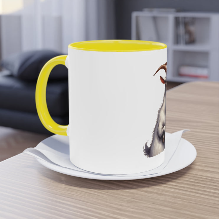 Harmony Two-Tone Coffee Mug: Sip in Style, Revel in Comfort - Goat