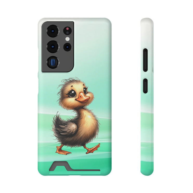 EnchantGuard Phone Case with Card Holder: Style Meets Functionality - Duck