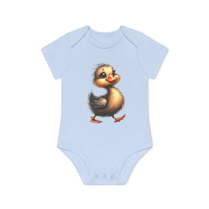 SnuggleNest Organic Baby Bodysuit (Short Sleeves) Duck