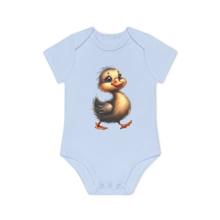 SnuggleNest Organic Baby Bodysuit (Short Sleeves) Duck