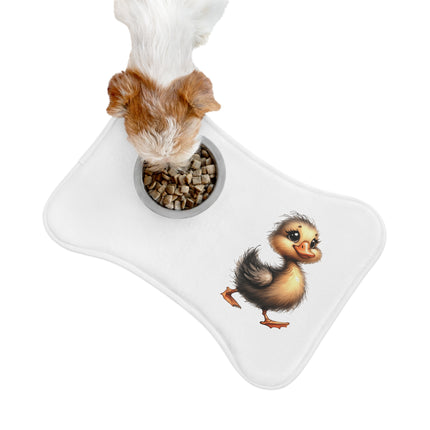 CharmPaws Pet Feeding Mats: Keep Mealtime Mess-Free & Stylish! - Duck