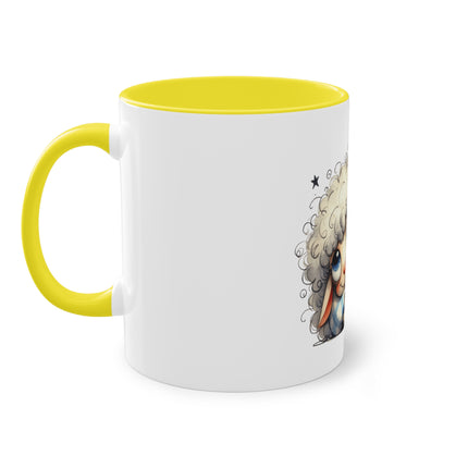 Harmony Two-Tone Coffee Mug: Sip in Style, Revel in Comfort - Sheep