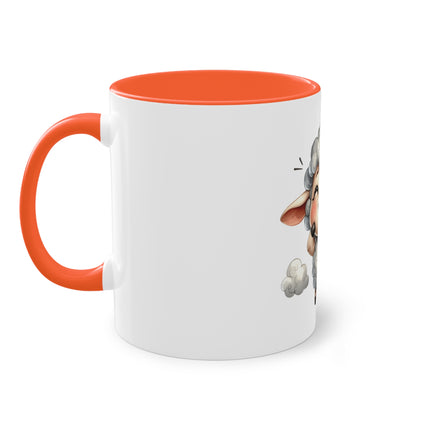 Harmony Two-Tone Coffee Mug: Sip in Style, Revel in Comfort - Sheep