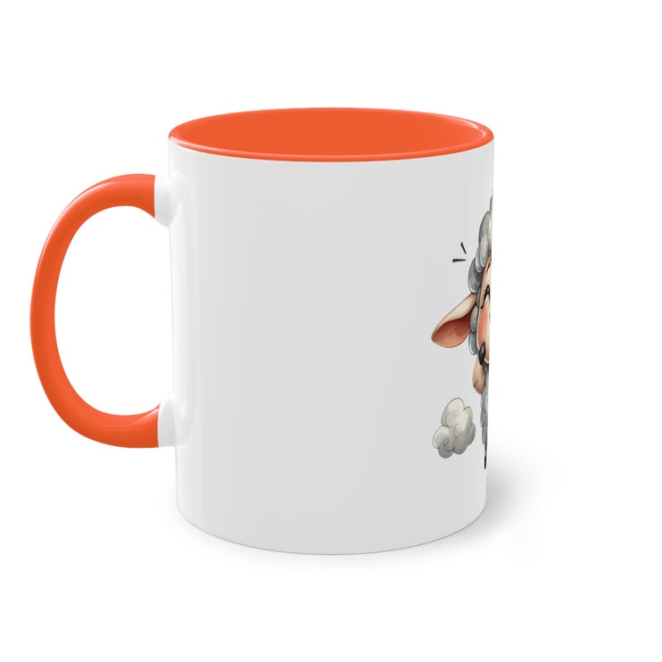 Harmony Two-Tone Coffee Mug: Sip in Style, Revel in Comfort - Sheep