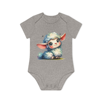 SnuggleNest Organic Baby Bodysuit (Short Sleeves) Sheep