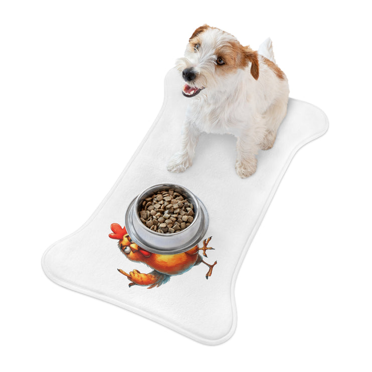 CharmPaws Pet Feeding Mats: Keep Mealtime Mess-Free & Stylish! - Chicken