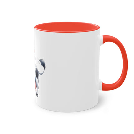 Harmony Two-Tone Coffee Mug: Sip in Style, Revel in Comfort - Cow