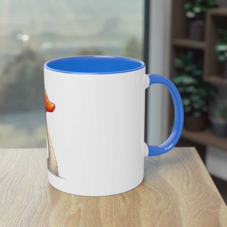 Harmony Two-Tone Coffee Mug: Sip in Style, Revel in Comfort - Swan