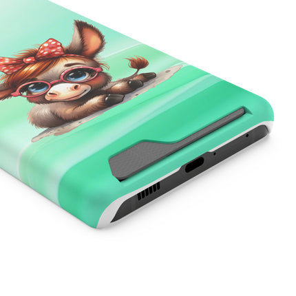 EnchantGuard Phone Case with Card Holder: Style Meets Functionality - Donkey