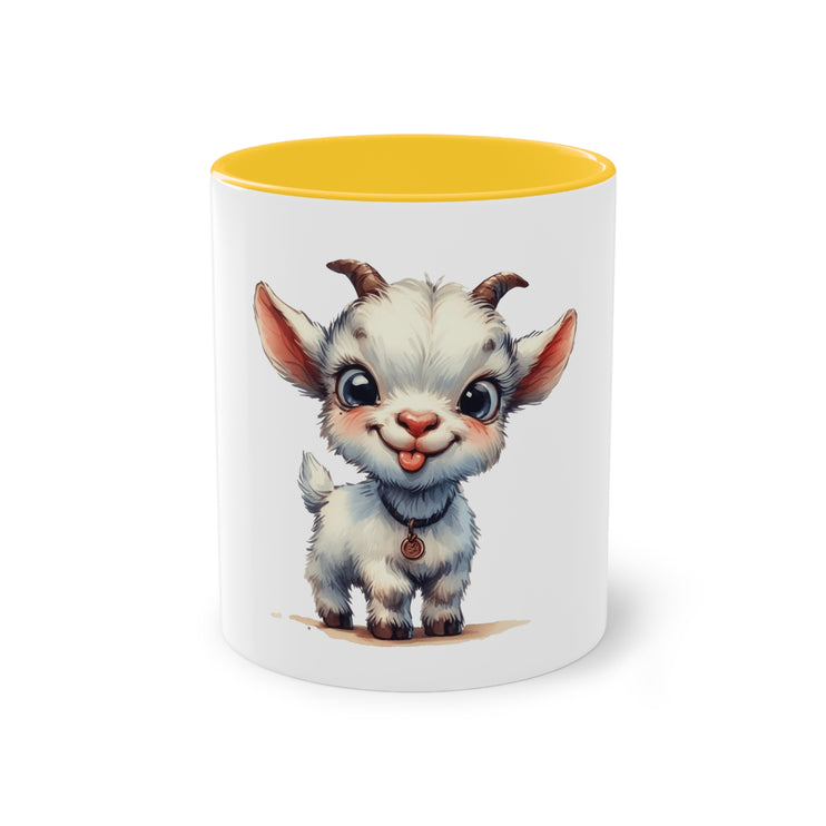 Harmony Two-Tone Coffee Mug: Sip in Style, Revel in Comfort - Goat