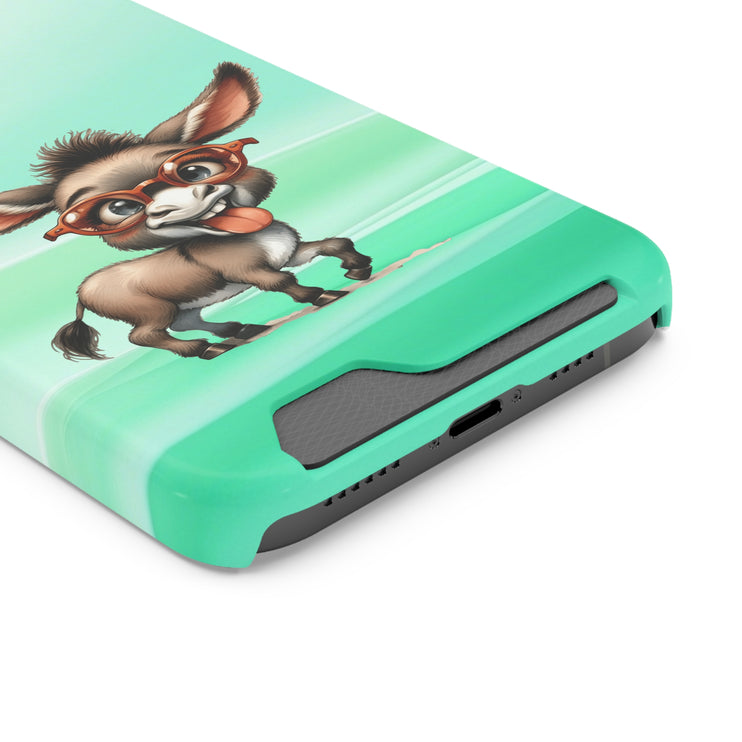 EnchantGuard Phone Case with Card Holder: Style Meets Functionality - Donkey