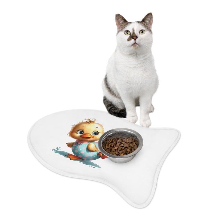 CharmPaws Pet Feeding Mats: Keep Mealtime Mess-Free & Stylish! Duck