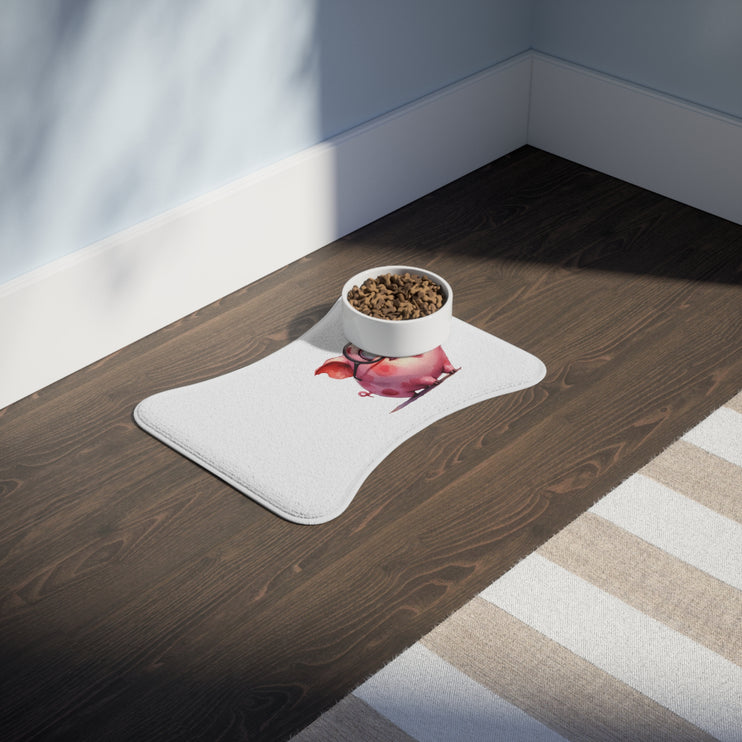 CharmPaws Pet Feeding Mats: Keep Mealtime Mess-Free & Stylish! - Pig