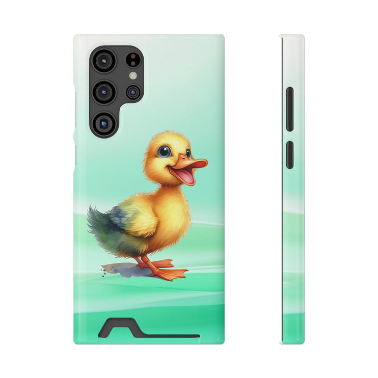 EnchantGuard Phone Case with Card Holder: Style Meets Functionality - Duck