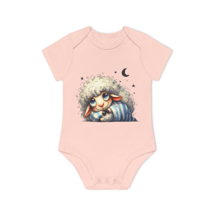 SnuggleNest Organic Baby Bodysuit (Short Sleeves) Sheep