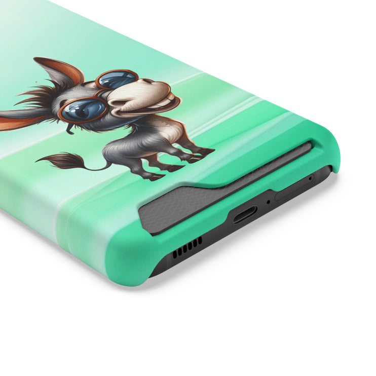 EnchantGuard Phone Case with Card Holder: Style Meets Functionality - Donkey