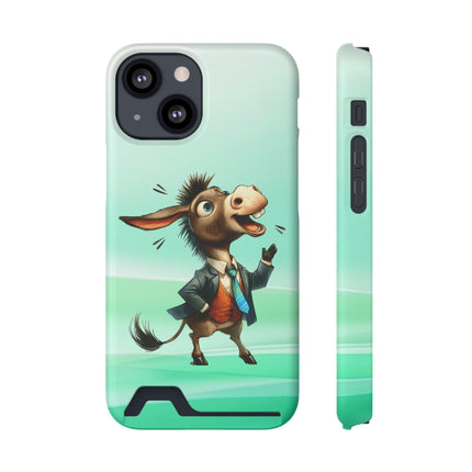 EnchantGuard Phone Case with Card Holder: Style Meets Functionality - Donkey