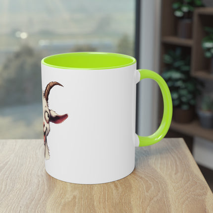 Harmony Two-Tone Coffee Mug: Sip in Style, Revel in Comfort - Goat