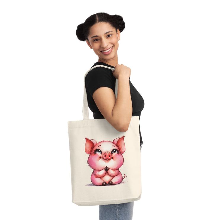 Καμβά sustainstyle Tote Bag: Eco -Conscious Fashion - Pig