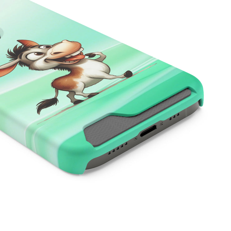 EnchantGuard Phone Case with Card Holder: Style Meets Functionality - Donkey