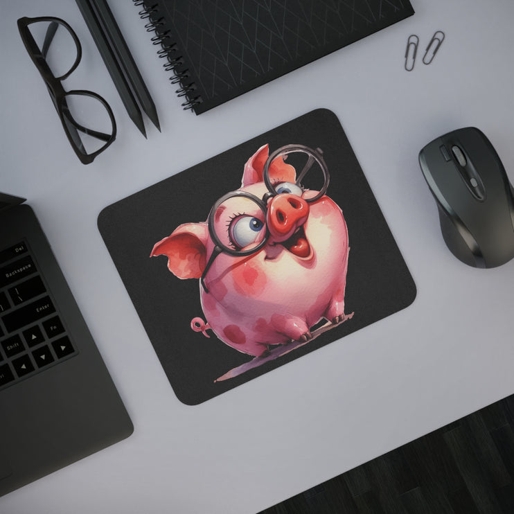 WhimsyWonder Pad Mouse Desk: Εξατομικευμένη γοητεία για το χώρο εργασίας σας - Cute Pig in Glasses