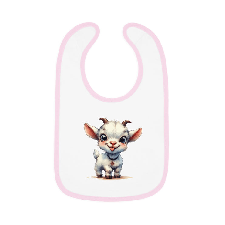 CharmChomp Contrast Σαλιάρα: Stylish & Practical Meal Time Magic! Cute Baby Goat