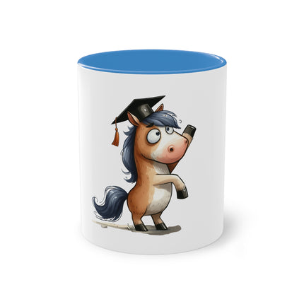 Harmony Two-Tone Coffee Mug: Sip in Style, Revel in Comfort - Horse