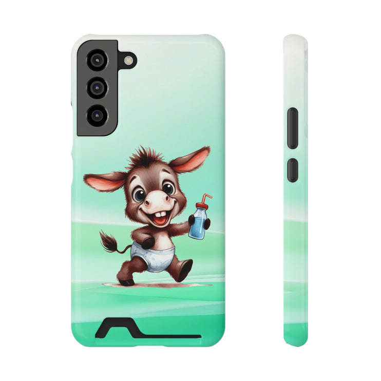 EnchantGuard Phone Case with Card Holder: Style Meets Functionality - Donkey