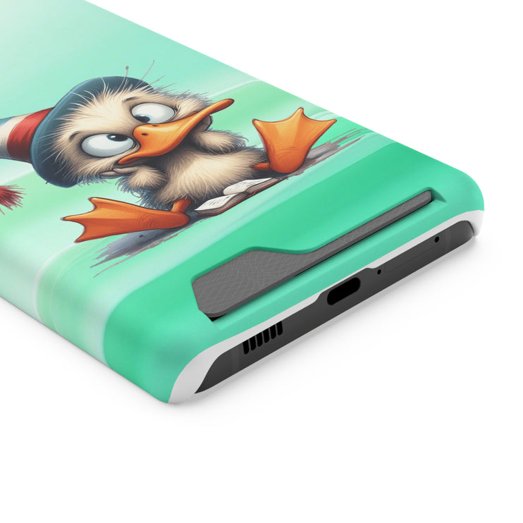 EnchantGuard Phone Case with Card Holder: Style Meets Functionality - Duck