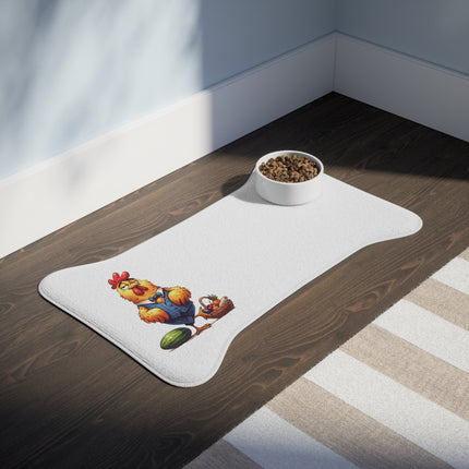 CharmPaws Pet Feeding Mats: Keep Mealtime Mess-Free & Stylish! - Rooster