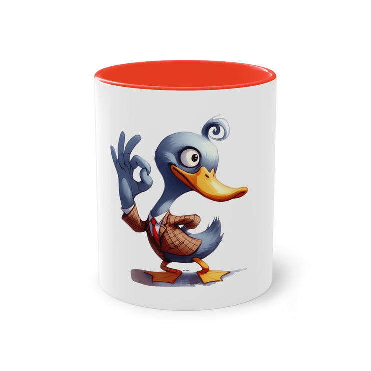 Harmony Two-Tone Coffee Mug: Sip in Style, Revel in Comfort - Duck